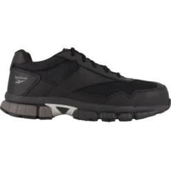 REEBOK WORK Men's Ketia Composite Toe Cross Trainer Shoes, Black/ Silver, Wide -Celeron Fit Sales 2014442 001 alt1