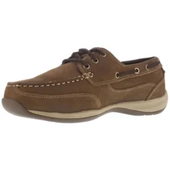 ROCKPORT WORKS Men's Sailing Club Steel Toe Boat Shoes, Brown, Wide -Celeron Fit Sales 2033608 201 alt2