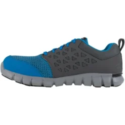 REEBOK WORK Men's Sublite Cushion Work Alloy Toe Work Shoes, Blue/ Grey, Wide -Celeron Fit Sales 2033621 408 alt2