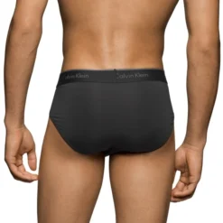 CALVIN KLEIN Men's Stretch Microfiber Hip Briefs, 3-Pack -Celeron Fit Sales 2041796 001 alt2