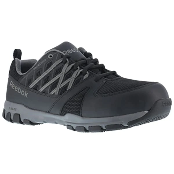 REEBOK WORK Men's Sublite Work Soft Toe Athletic Oxford Sneaker, Black/Grey 3 REEBOK WORK Men's Sublite Work Soft Toe Athletic Oxford Sneaker, Black/Grey
