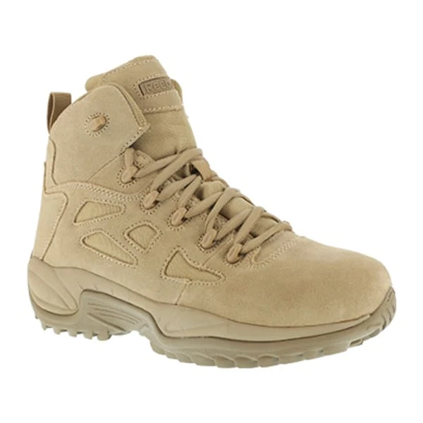 REEBOK WORK Men's Rapid Response RB Composite Toe Stealth 6" W/ Side Zip Boot, Desert Tan 3 REEBOK WORK Men's Rapid Response RB Composite Toe Stealth 6" W/ Side Zip Boot, Desert Tan