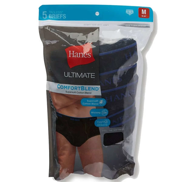 HANES Men's ComfortBlend Briefs, 5-Pack 3 HANES Men's ComfortBlend Briefs, 5-Pack