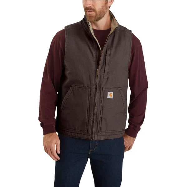 CARHARTT Men's Sherpa-Lined Mock Neck Vest 4 CARHARTT Men's Sherpa-Lined Mock Neck Vest - Image 2