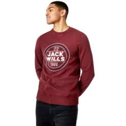 Celeron Fit Sales 7 JACK WILLS Men's Frenchurch Graphic Sweatshirt