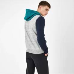 JACK WILLS Men's Crewe Cut And Sew Panel Hoodie -Celeron Fit Sales 2081099 408 alt1