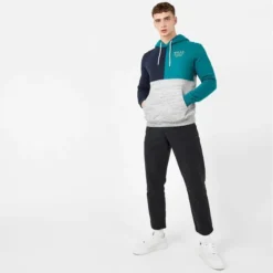 JACK WILLS Men's Crewe Cut And Sew Panel Hoodie -Celeron Fit Sales 2081099 408 alt3