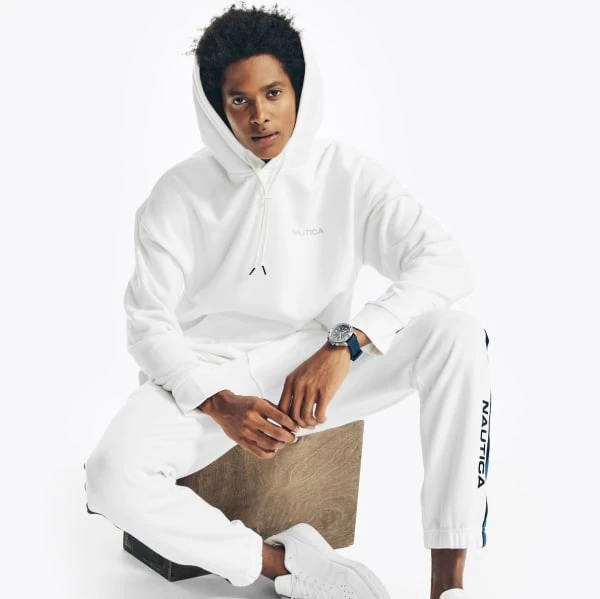 NAUTICA Men's Sustainably Crafted Fleece Hoodie 4 NAUTICA Men's Sustainably Crafted Fleece Hoodie - Image 2