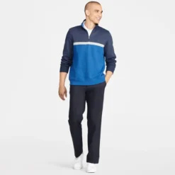 IZOD Men's Advantage Fleece 1/4- Zip Pullover -Celeron Fit Sales 2082839 402 alt2