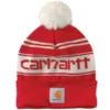 CARHARTT Men's Knit Pop Pom Cuffed Beanie -Celeron Fit Sales 2082873 601 main