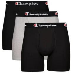 CHAMPION Men's Lightweight Stretch Boxer Briefs, 3 Pack