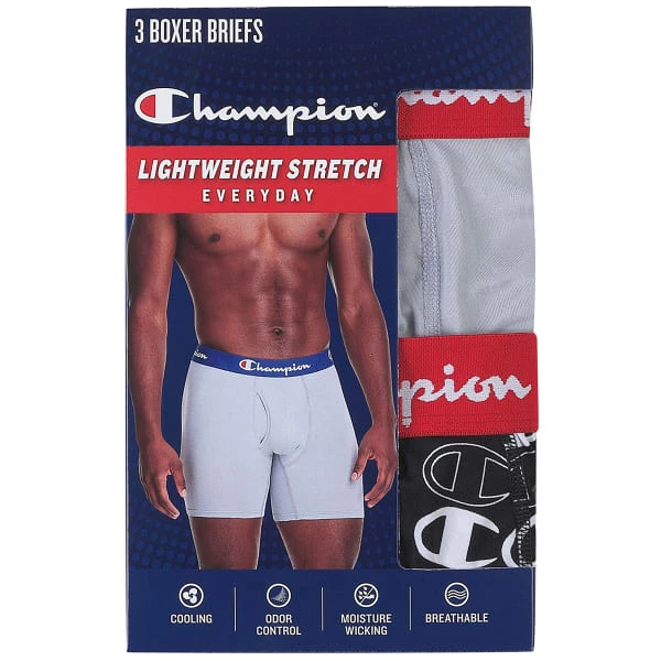 CHAMPION Men's Lightweight Stretch Boxer Brief, 3 Pack 6 CHAMPION Men's Lightweight Stretch Boxer Brief, 3 Pack - Image 4