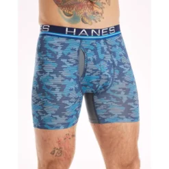 HANES SPORT Men's Total Support Pouch X-Temp Boxer Briefs, 4-Pack Extended Size -Celeron Fit Sales 2084167 901 alt4