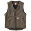 CARHARTT Men's 104394 Relaxed Fit Washed Duck Sherpa-Lined Vest -Celeron Fit Sales 2087199 315 main