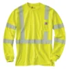 CARHARTT Men's 100496 High-Vis Force Relaxed Fit Lightweight Long-Sleeve Class 3 Pocket Tee, Extended Sizes -Celeron Fit Sales 2089801 305 main