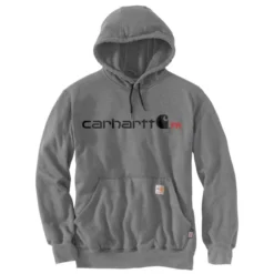 CARHARTT Men's 104771 Flame Resistant Force Loose Fit Midweight Signature Logo Graphic Sweatshirt, Extended Sizes