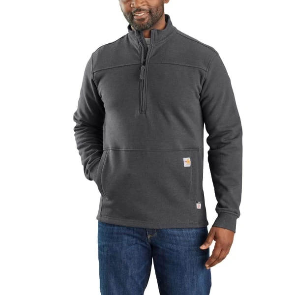 CARHARTT Men's 105012 Flame Resistant Rain Defender Relaxed Fit Mock Neck Fleece Pullover, Extended Sizes 4 CARHARTT Men's 105012 Flame Resistant Rain Defender Relaxed Fit Mock Neck Fleece Pullover, Extended Sizes - Image 2