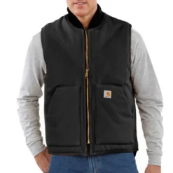 CARHARTT Men's V01 Relaxed Fit Firm Duck Insulated Rib Collar Vest, Extended Sizes -Celeron Fit Sales 2090003 074 alt2